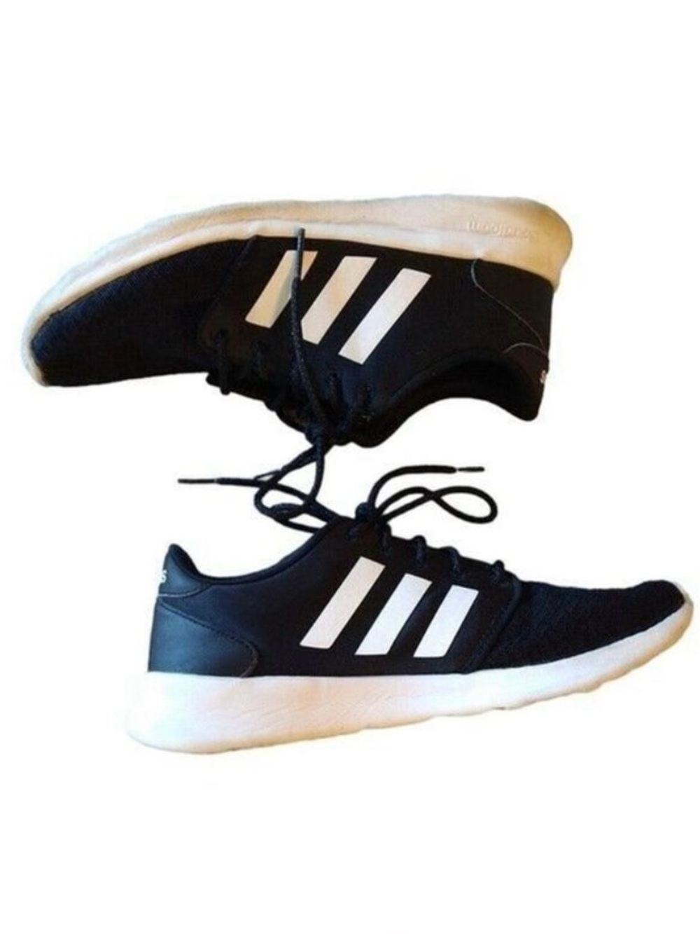 Adidas Athletic sneakers size 9 black & white Striped